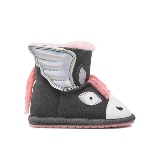 Śniegowce EMU Australia Pegasus Walker B12759 Szary ze sklepu eobuwie.pl w kategorii Buciki niemowlęce - zdjęcie 182029282