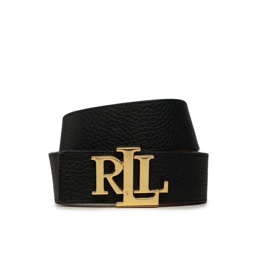Pasek Damski Lauren Ralph Lauren 412912040001 Czarny ze sklepu eobuwie.pl w kategorii Paski damskie - zdjęcie 182029323