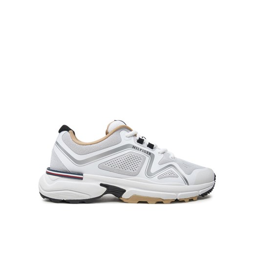 Sneakersy Tommy Hilfiger M Runner Tech Knit FM0FM05109 Biały Tommy Hilfiger 43 eobuwie.pl