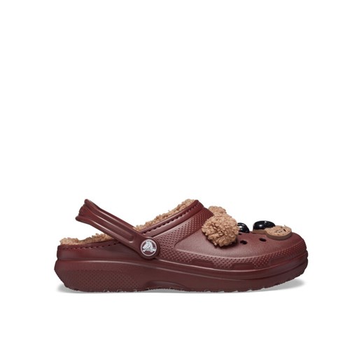 Klapki Crocs Classic Lined Iam Brown Bear Clog K 210399 Brązowy ze sklepu eobuwie.pl w kategorii Klapki dziecięce - zdjęcie 182029792