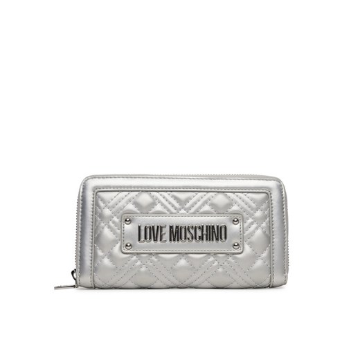 Duży Portfel Damski LOVE MOSCHINO JC5600PP1MLA196B Srebrny ze sklepu eobuwie.pl w kategorii Portfele damskie - zdjęcie 182029793