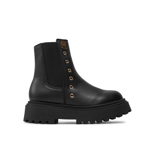 Botki Tommy Hilfiger Chelsea Boot T3A5-33578-1351 M Czarny ze sklepu eobuwie.pl w kategorii Buty zimowe dziecięce - zdjęcie 182029931