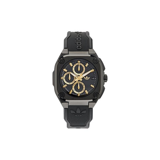 Zegarek adidas Originals City Tech Three Chrono AOFH24020 Czarny ze sklepu eobuwie.pl w kategorii Zegarki - zdjęcie 182030270