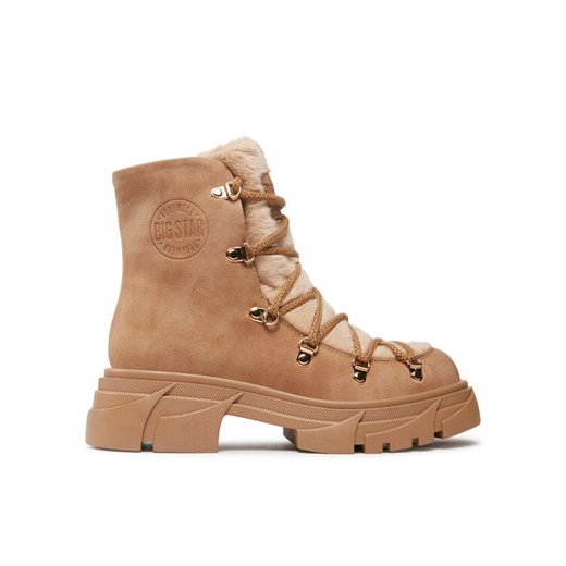 Botki Big Star Shoes MM274573 Brązowy ze sklepu eobuwie.pl w kategorii Workery damskie - zdjęcie 182030374