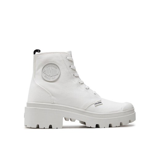 Trapery Palladium Pallabase Twill 96907-141-M Biały ze sklepu eobuwie.pl w kategorii Workery damskie - zdjęcie 182030434