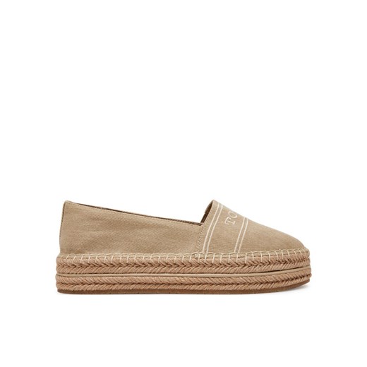 Espadryle Tommy Hilfiger Denim Platform Espadrille FW0FW08543 Beżowy ze sklepu eobuwie.pl w kategorii Espadryle damskie - zdjęcie 182030501