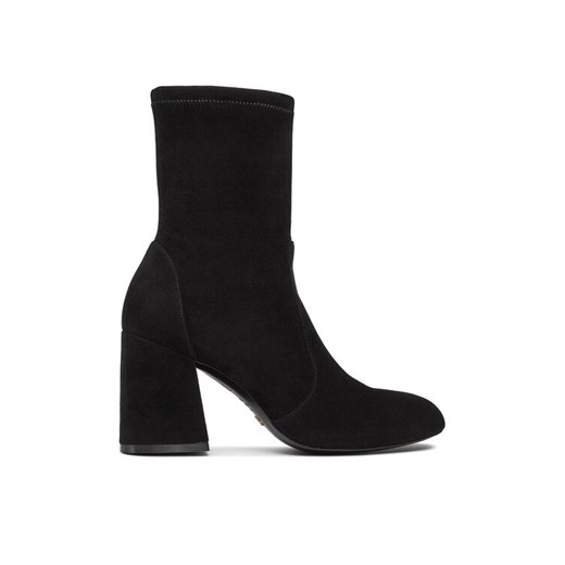 Botki Stuart Weitzman Flareblock 85 Str Bt SF414 Czarny ze sklepu eobuwie.pl w kategorii Botki - zdjęcie 182030584