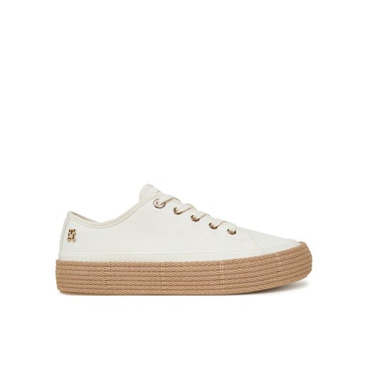 Espadryle Tommy Hilfiger Vulc Espadrille Sneaker FW0FW08404 Biały ze sklepu eobuwie.pl w kategorii Espadryle damskie - zdjęcie 182030603