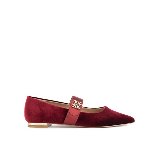 Baleriny Nine West 8168-1 Bordowy ze sklepu eobuwie.pl w kategorii Balerinki - zdjęcie 182030822