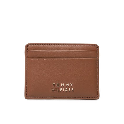 Etui na karty kredytowe Tommy Hilfiger AW0AW15090 Brązowy ze sklepu eobuwie.pl w kategorii Portfele damskie - zdjęcie 182031242