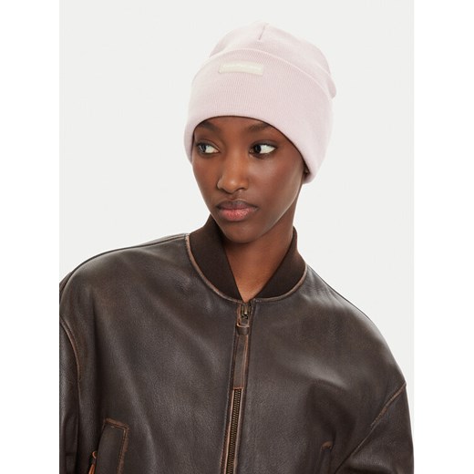 Czapka Calvin Klein Inst Patch Beanie K60K612322 Różowy ze sklepu eobuwie.pl w kategorii Czapki zimowe damskie - zdjęcie 182031352