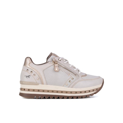 Sneakersy Mustang 1347-310 Beżowy ze sklepu eobuwie.pl w kategorii Buty sportowe damskie - zdjęcie 182031501