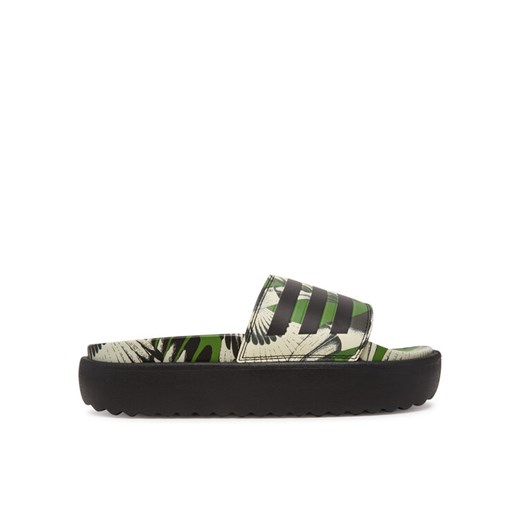 Klapki adidas adilette Platform JI4754 Zielony ze sklepu eobuwie.pl w kategorii Klapki damskie - zdjęcie 182031633