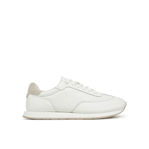 Sneakersy Calvin Klein Low Top Lace Up Tmbl Lth HM0HM01804 Biały ze sklepu eobuwie.pl w kategorii Buty sportowe męskie - zdjęcie 182031714