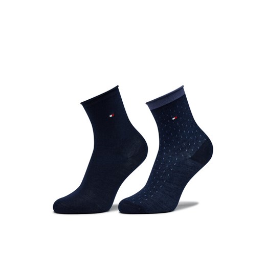 Zestaw 2 par wysokich skarpet dziecięcych Tommy Hilfiger 701224911 Granatowy ze sklepu eobuwie.pl w kategorii Skarpetki dziecięce - zdjęcie 182031783
