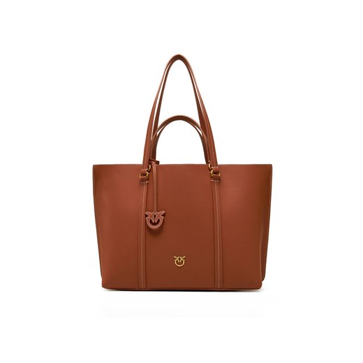 Torebka PINKO Carrie Shopper Big PE 25 PLTT 102832 A1LF Brązowy ze sklepu eobuwie.pl w kategorii Torby Shopper bag - zdjęcie 182031842