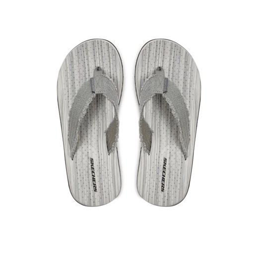Japonki Skechers Tantric-Fritz 205098/GRY Szary ze sklepu eobuwie.pl w kategorii Klapki męskie - zdjęcie 182032451