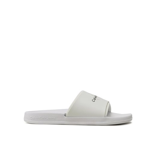 Klapki Calvin Klein Jeans Slide Monogram Tpu YM0YM00361 Biały ze sklepu eobuwie.pl w kategorii Klapki męskie - zdjęcie 182032591