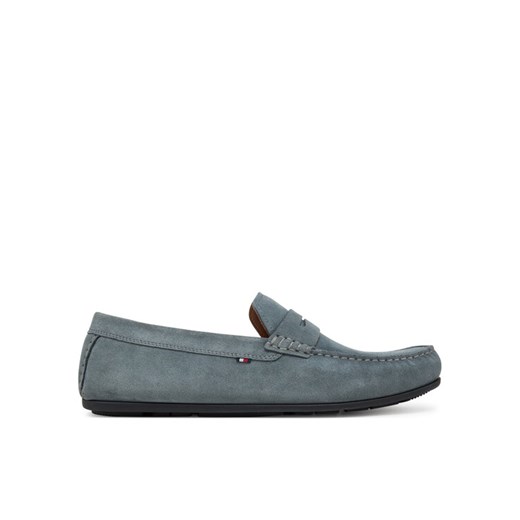 Mokasyny Tommy Hilfiger Casual Hilfiger Suede Driver FM0FM04998 Szary ze sklepu eobuwie.pl w kategorii Mokasyny męskie - zdjęcie 182032633