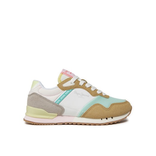 Sneakersy Pepe Jeans London Urban G PGS40002 Beżowy ze sklepu eobuwie.pl w kategorii Buty sportowe dziecięce - zdjęcie 182032874