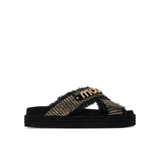 Klapki Mou Criss-cross MU.SW451009K Czarny ze sklepu eobuwie.pl w kategorii Klapki damskie - zdjęcie 182033122