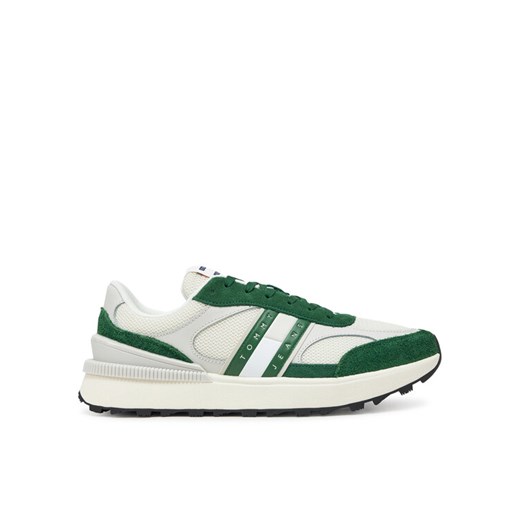 Sneakersy Tommy Jeans Tjm Technical Runner Ess EM0EM01537 Zielony ze sklepu eobuwie.pl w kategorii Buty sportowe męskie - zdjęcie 182033404