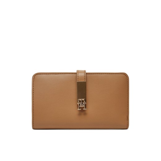 Mały Portfel Damski Tommy Hilfiger Th Heritage Med Wallet AW0AW17262 Brązowy ze sklepu eobuwie.pl w kategorii Portfele damskie - zdjęcie 182033583