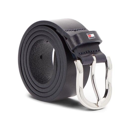 Pasek Damski Tommy Hilfiger New Danny Belt WW0WW11590 70 Granatowy ze sklepu eobuwie.pl w kategorii Paski damskie - zdjęcie 182033784