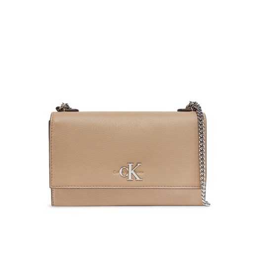 Torebka Calvin Klein Jeans K60K612233 Beżowy ze sklepu eobuwie.pl w kategorii Kopertówki - zdjęcie 182033960