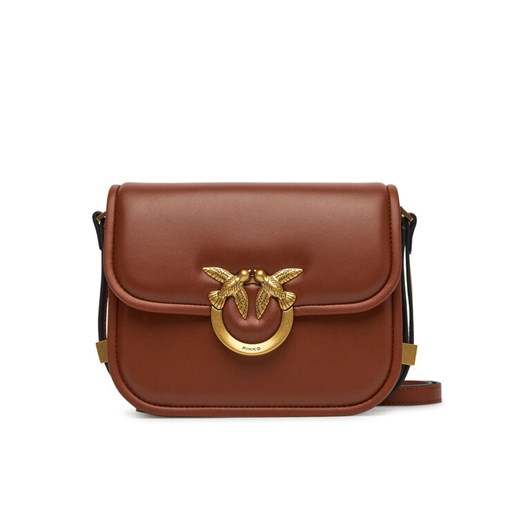 Torba PINKO Love Box Bag Fl Mini PE 25 PLTT 104297 A26L Brązowy ze sklepu eobuwie.pl w kategorii Listonoszki - zdjęcie 182034241
