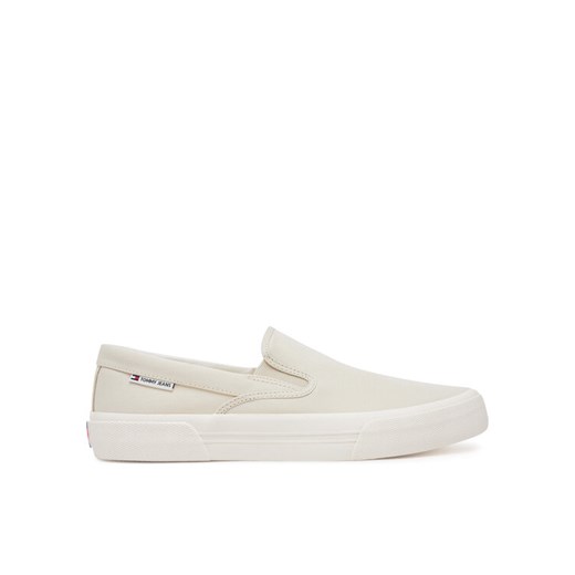 Tenisówki Tommy Jeans Slip On Canvas Color EM0EM01544 Beżowy ze sklepu eobuwie.pl w kategorii Trampki męskie - zdjęcie 182034272