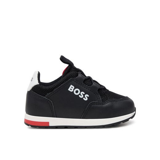 Sneakersy BOSS J52167 S Czarny ze sklepu eobuwie.pl w kategorii Buty sportowe dziecięce - zdjęcie 182034390