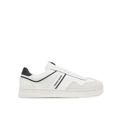 Sneakersy Tommy Jeans The Greenwich Leather EM0EM01571 Biały ze sklepu eobuwie.pl w kategorii Buty sportowe męskie - zdjęcie 182034623