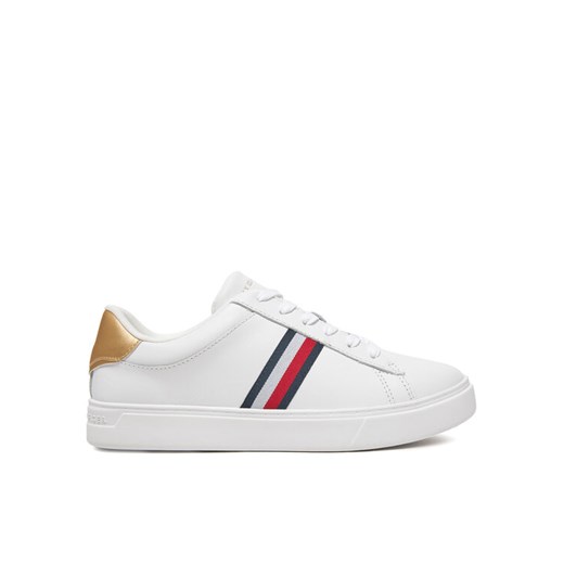 Sneakersy Tommy Hilfiger Essential Court Sneaker FW0FW08321 Biały ze sklepu eobuwie.pl w kategorii Buty sportowe damskie - zdjęcie 182034732