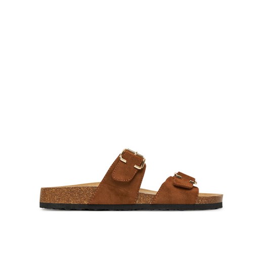Klapki ONLY Shoes Onlmaxi-13 Pu Strap Buckle 15331392 Brązowy ze sklepu eobuwie.pl w kategorii Klapki damskie - zdjęcie 182034992