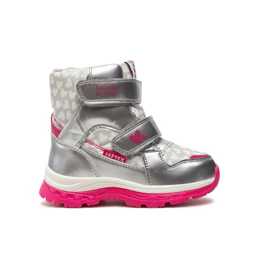 Śniegowce Agatha Ruiz de la Prada 241990-B D Srebrny ze sklepu eobuwie.pl w kategorii Buty zimowe dziecięce - zdjęcie 182035351