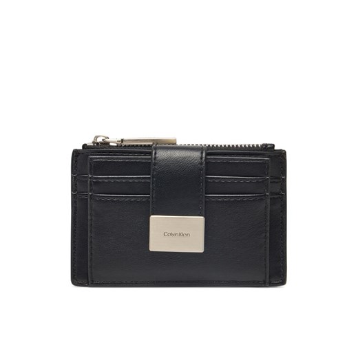 Portfel damski Calvin Klein Hardware Snap Top Zip Cardholder K60K612959 Czarny ze sklepu eobuwie.pl w kategorii Portfele damskie - zdjęcie 182035501