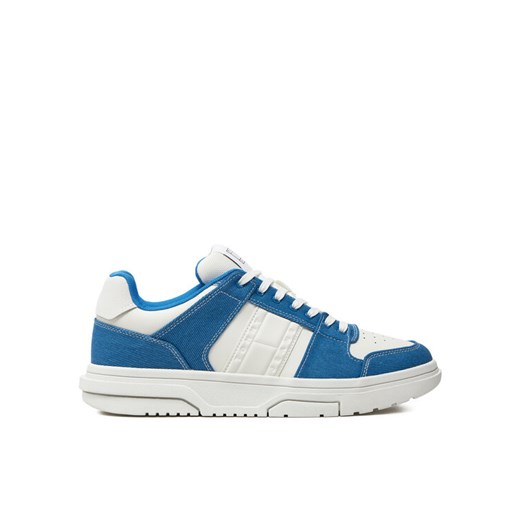 Sneakersy Tommy Jeans The Brooklyn Mix Material EM0EM01428 Niebieski ze sklepu eobuwie.pl w kategorii Trampki męskie - zdjęcie 182035544
