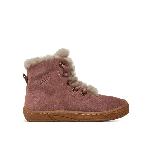 Trzewiki Froddo Minni Suede Laces G2110140 S Różowy ze sklepu eobuwie.pl w kategorii Buty zimowe dziecięce - zdjęcie 182035632