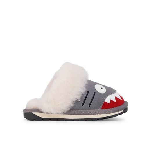 Kapcie EMU Australia Shark Slipper K12436 Szary ze sklepu eobuwie.pl w kategorii Kapcie dziecięce - zdjęcie 182035700