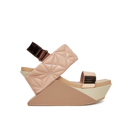 Sandały United Nude Delta Wedge Puffy 10902861188 Beżowy ze sklepu eobuwie.pl w kategorii Sandały damskie - zdjęcie 182035711