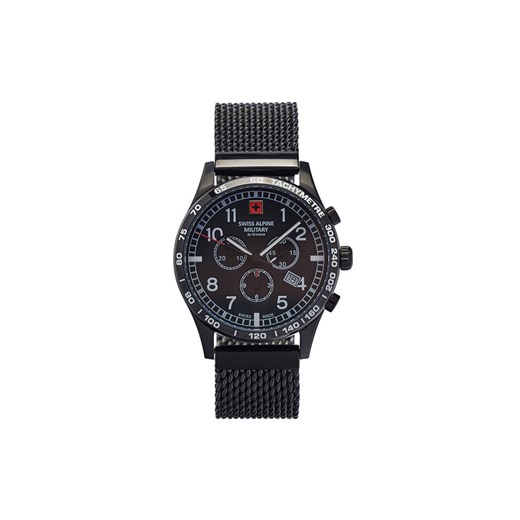 Zegarek Swiss Alpine Military 1746.9177 Czarny ze sklepu eobuwie.pl w kategorii Zegarki - zdjęcie 182035764