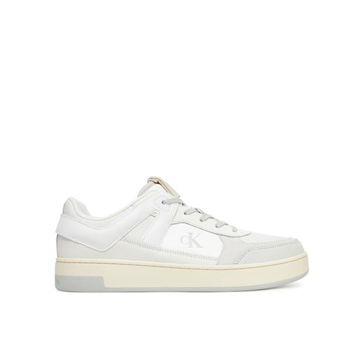 Sneakersy Calvin Klein Jeans Basket Cup Low Laceup Lth Mix YM0YM01308 Biały ze sklepu eobuwie.pl w kategorii Buty sportowe męskie - zdjęcie 182035862