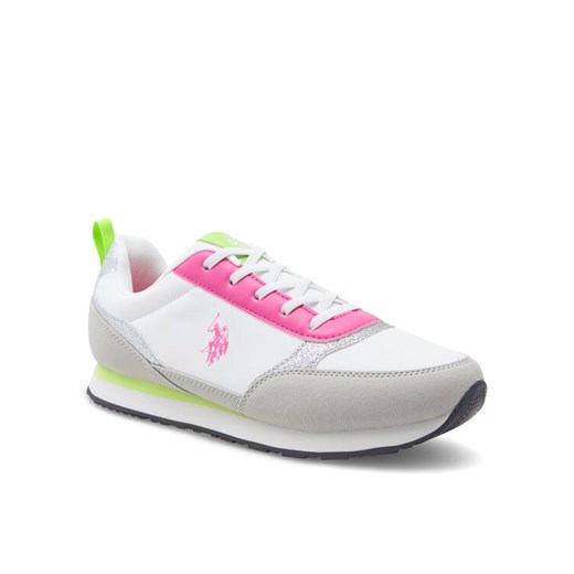 Sneakersy U.S. Polo Assn. NOBIK013 Białe złoto ze sklepu eobuwie.pl w kategorii Buty sportowe dziecięce - zdjęcie 182036223