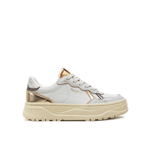 Sneakersy Pepe Jeans Kore Club W PLS00021 Biały ze sklepu eobuwie.pl w kategorii Buty sportowe damskie - zdjęcie 182036462
