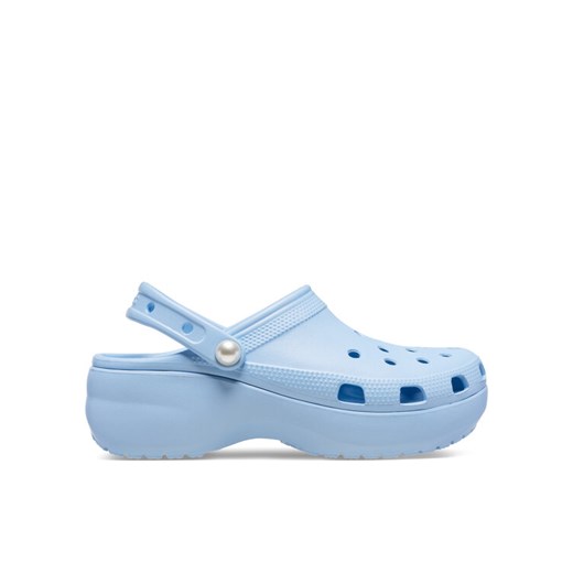 Klapki Crocs Classic Platform Pearl Clog 211231 Niebieski ze sklepu eobuwie.pl w kategorii Klapki damskie - zdjęcie 182037141