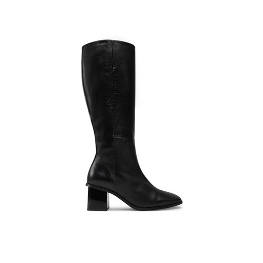 Kozaki Calvin Klein Heel Knee Boot 50 W/Ml Lth HW0HW02321 Czarny ze sklepu eobuwie.pl w kategorii Kozaki damskie - zdjęcie 182037190