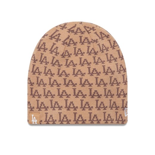 Czapka New Era Jacquard Skull Bean 60565440 Beżowy ze sklepu eobuwie.pl w kategorii Czapki zimowe damskie - zdjęcie 182037551