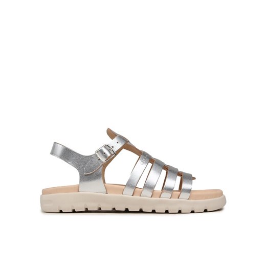 Sandały Geox J Sandal Soleima Gir J35GSB000CFC1007 D Srebrny ze sklepu eobuwie.pl w kategorii Sandały dziecięce - zdjęcie 182037562