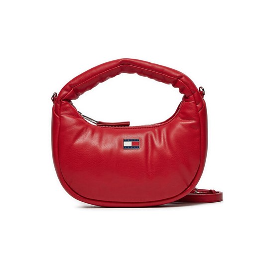 Torebka Tommy Jeans Tjw Pillow Mini Hobo AW0AW16976 Czerwony ze sklepu eobuwie.pl w kategorii Torebki damskie - zdjęcie 182037753
